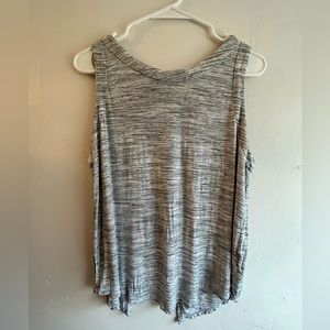 Old Navy- Heather gray tank top with open back (size small)